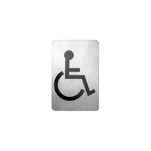 WALL SIGN S/ST DISABLED SYMBOL 80x120mm