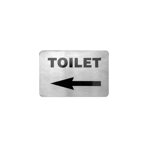 WALL SIGN-18/10 TOILET WITH LEFT ARROW SYMBOL