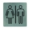 WALL SIGN S/ST RESTROOMS 130x130mm