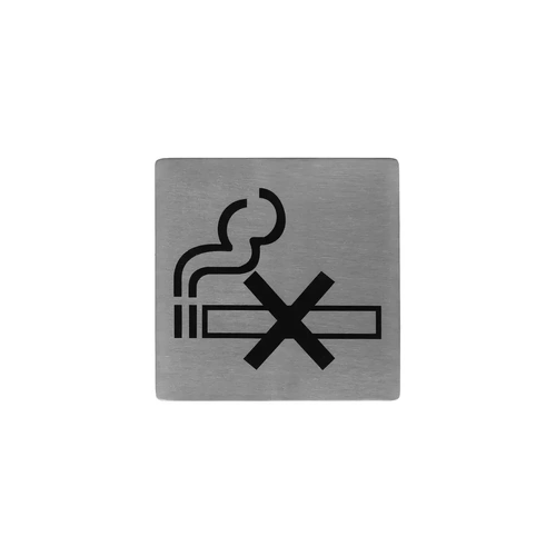 WALL SIGN S/ST NO SMOKING SYMBOL, 130x130mm 