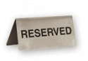 RESERVED SIGN A FRAME 18/10 S/ST 50x100mm
