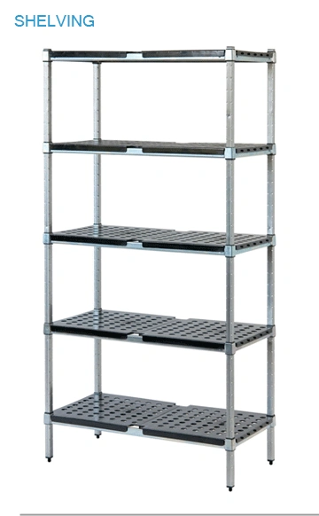 MANTOVA 5 TIER ZINC SHELVING UNIT ABS SHELVES 1200mmL