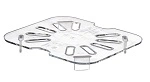 CAMBRO 1/6 CLEAR DRAIN SHELF