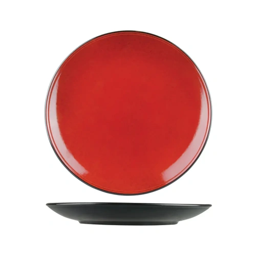 LONG FINE UNIQ RED / BLACK ROUND PLATE 310mm
