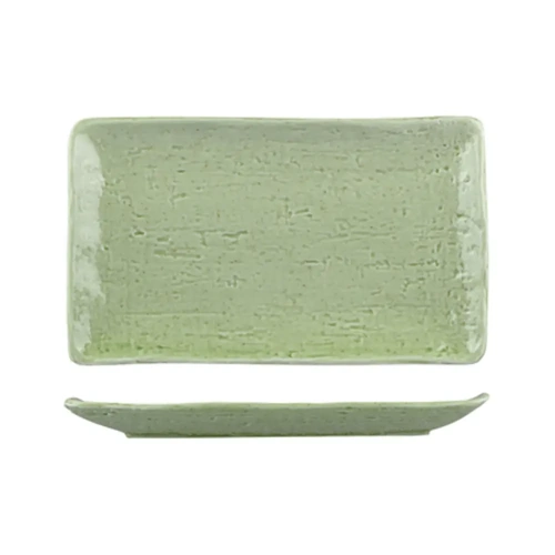 LONG FINE UNIQ TEXTURED GREEN RECTANGULAR PLATTER