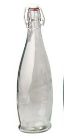 GLASS WATER BOTTLE 1.0 LTR MODERN CLEAR