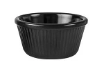 RYNER MELAMINE RAMEKIN FLUTTED 45ml / 63mm BLACK