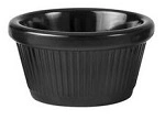 RYNER MELAMINE RAMEKIN FLUTTED 60ml / 72mm BLACK