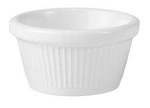 RYNER MELAMINE RAMEKIN FLUTTED 60ml / 72mm WHITE