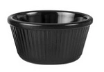 RYNER MELAMINE RAMEKIN FLUTTED 120ml / 85mm BLACK