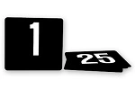 TABLE NUMBER SET LARGE 1-50 WHITE ON BLACK