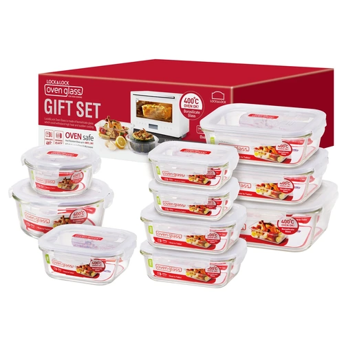 LocknLock Boroseal Heat Resistant Glass 10pc Starter Set