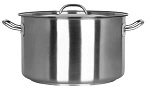CHEF INOX ELITE S/ST SAUCEPOT W/ LID 22 LTR