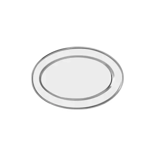 CHEF INOX OVAL PLATTER ROLLED EDGE S/ST 400mm