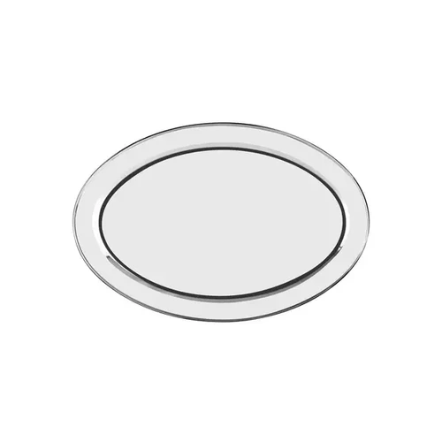 CHEF INOX OVAL PLATTER ROLLED EDGE S/ST 450mm