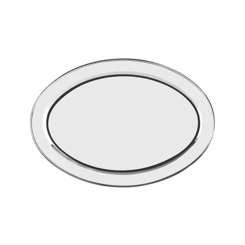 CHEF INOX OVAL PLATTER ROLLED EDGE S/ST 500mm