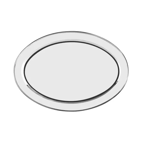 CHEF INOX OVAL PLATTER ROLLED EDGE S/ST 550mm