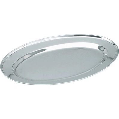 CHEF INOX OVAL PLATTER ROLLED EDGE S/ST 600mm