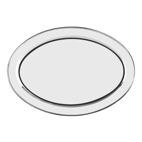 CHEF INOX OVAL PLATTER ROLLED EDGE S/ST 650mm