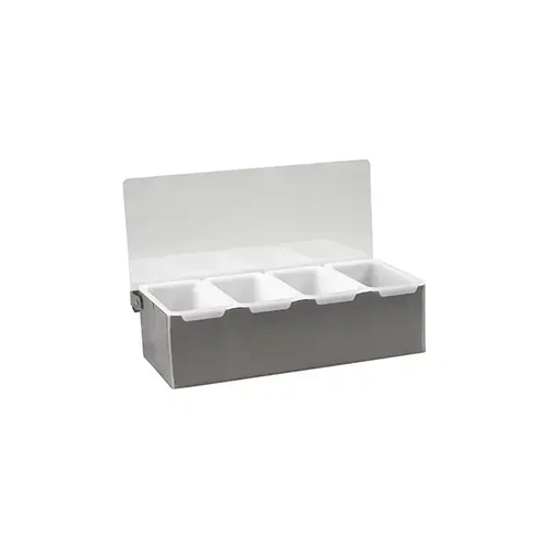CONDIMENT DISPENSER 18/8 S/ST 4 COMPARTMENT