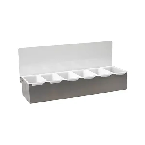 CONDIMENT DISPENSER 18/8 S/ST 6 COMPARTMENT