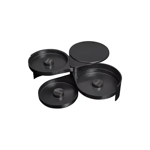 3 TIER GLASS RIMMER FOR COCKTAILS BLACK PLASTIC