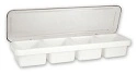 BAR CADDY-4-COMPARTMENT  WHITE BASE/CLEAR COVER
