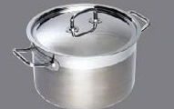 SAUCEPOT 18/10 200x130mm 4.0lt w/LID PROFESSIONAL