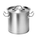FORCE STOCKPOT S/ST W/ LID 6.0 LTR 200mmØ x 200mmH 
