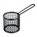 MODA SOHO S/ST ROUND SERVICE BASKET BLACK