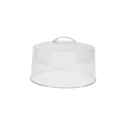 CAKE COVER CLEAR WITH CHROME HANDLE 300mm