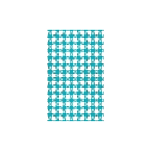 GREASEPROOF PAPER 190x310mm TEAL GINGHAM CHECK