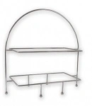 RECTANGULAR DISPLAY STAND 2 TIER 515mmH CHROME