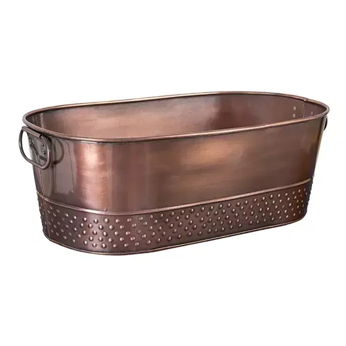 MODA BROOKLYN OVAL BEVERAGE TUB ANTIIQUE COPPER