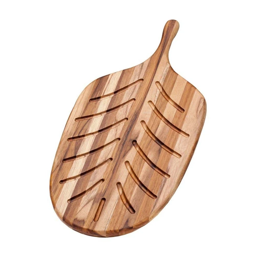 Teakhaus Canoe Bread Board 48 x 23cm Sustainable Teak Serving Board