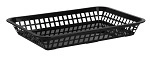 CONEY ISLAND PLASTIC SERVING BASKET RECTANGLE BLACK