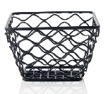 CONEY ISLAND SQUARE WIRE BASKET PATINA BLACK