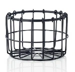 CONEY ISLAND ROUND WIRE BASKET PATINA BLACK