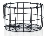 CONEY ISLAND ROUND WIRE BASKET PATINA BLACK