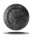 CONEY ISLAND GALVANISED BLACK ROUND PLATE 230mmØ