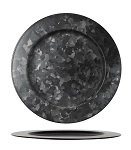 CONEY ISLAND GALVANISED BLACK ROUND PLATE 280mmØ
