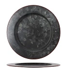 CONEY ISLAND GALVANISED BLACK ROUND PLATE 280mmØ