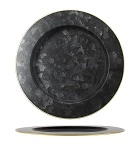 CONEY ISLAND GALVANISED BLACK ROUND PLATE 280mmØ