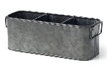 CONEY ISLAND GALVANISED BLACK 3 COMP CADDY