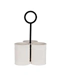 CONEY ISLAND 3 C0MPARTMENT CADDY W/BLACK HANDLE
