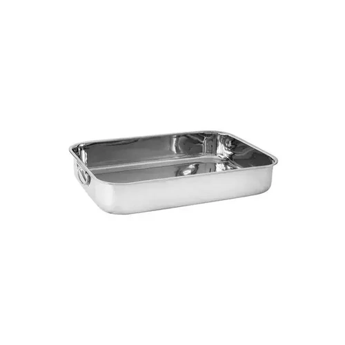 S/ST ROASTING PAN 40cm WITH DROP HANDLES