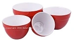 D.LINE STONEWARE PUDDING BOWL 19.5cm RED