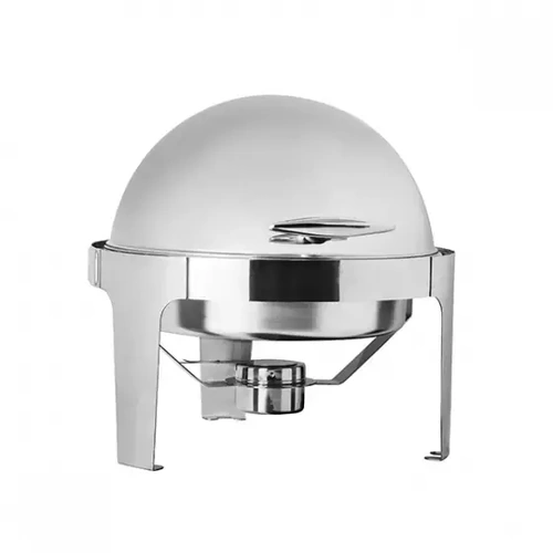 DELUXE S/ST ROUND ROLL TOP CHAFER 475mm