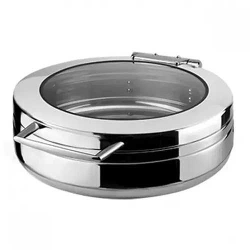 PRINCE LARGE ROUND INDUCTION CHAFER W / GLASS LID