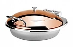 ATHENA S/ST INDUCTION CHAFER ROUND W/ GOLD LID
